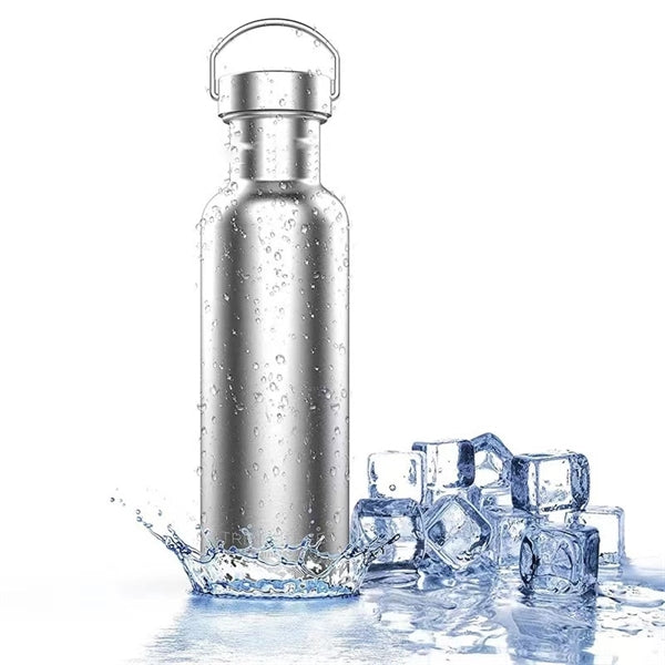 20 Oz. Double-Wall Water Bottle With Screw-On Steel Lid