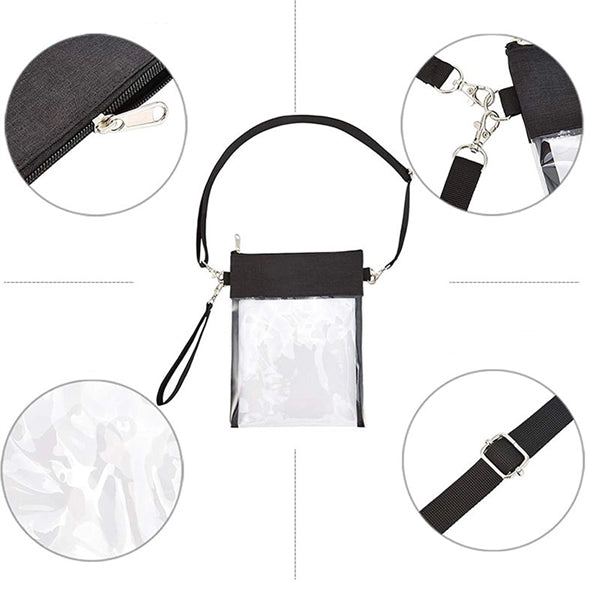 Stadium Approved Clear Crossbody Purse Bag