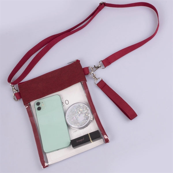 Stadium Approved Clear Crossbody Purse Bag