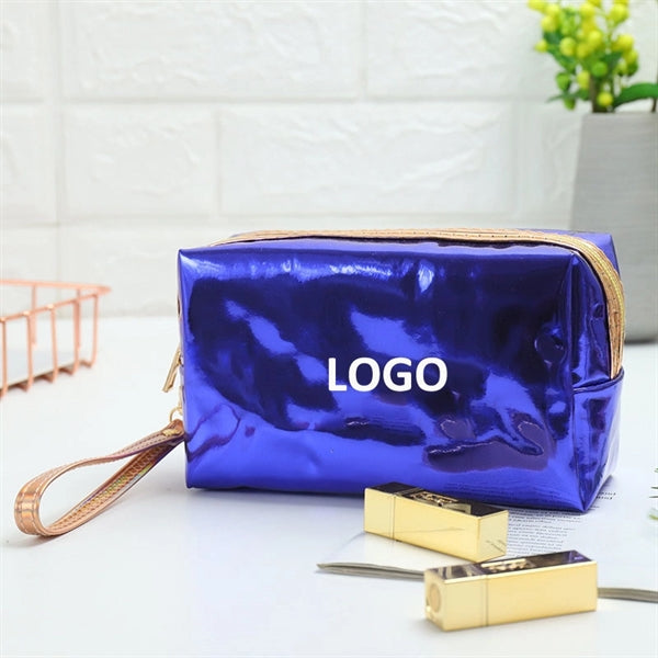 Hologram PU Handbag Cosmetic Bag w/Handle