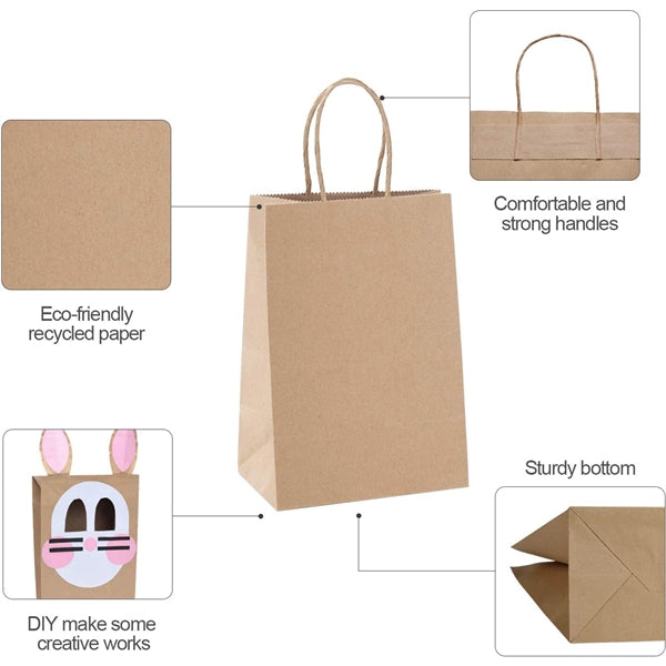 Brown Paper Boutique Bags with Handle