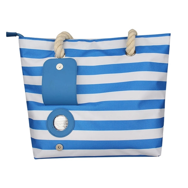 Beach Wine Tote Bag With Hidden Insulated Compartment