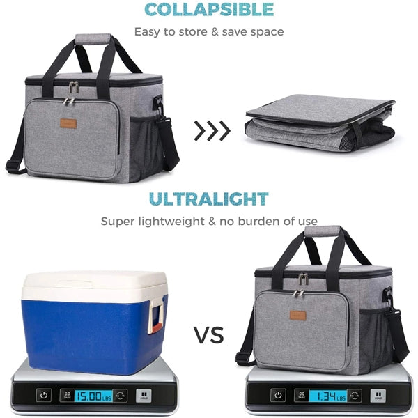 Collapsible Cooler Bag Picnic Basket