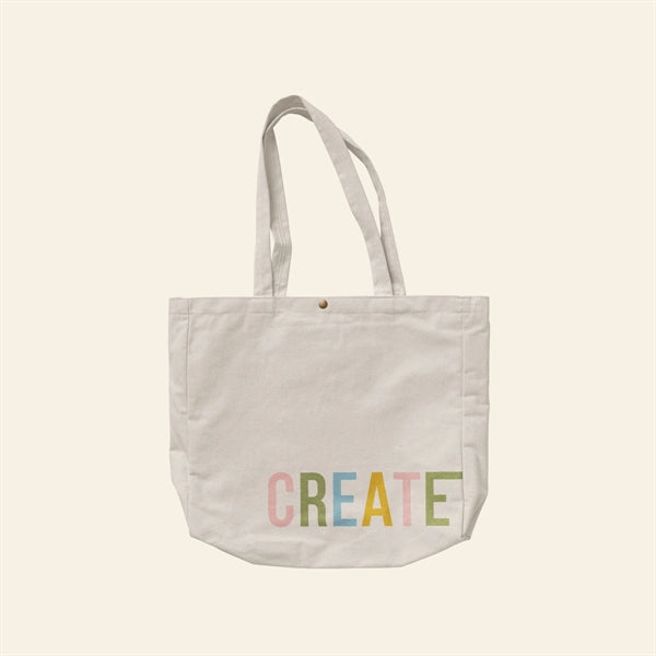 Open Laptop Tote - Natural Canvas