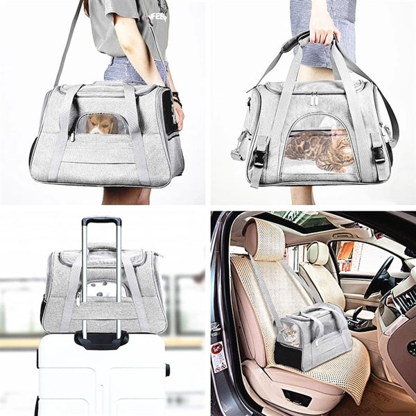 Collapsible Travel Pet Carrier w/ Cushion