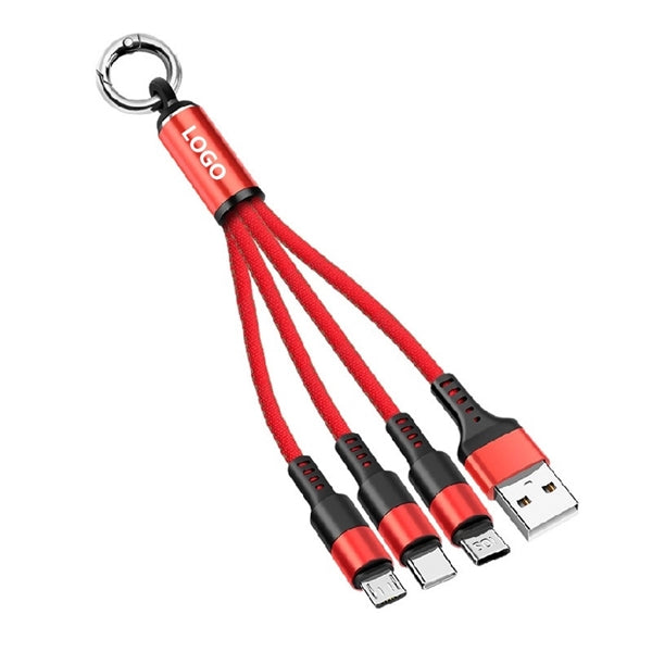 3-in-1 Charging Cable w/ Key Ring