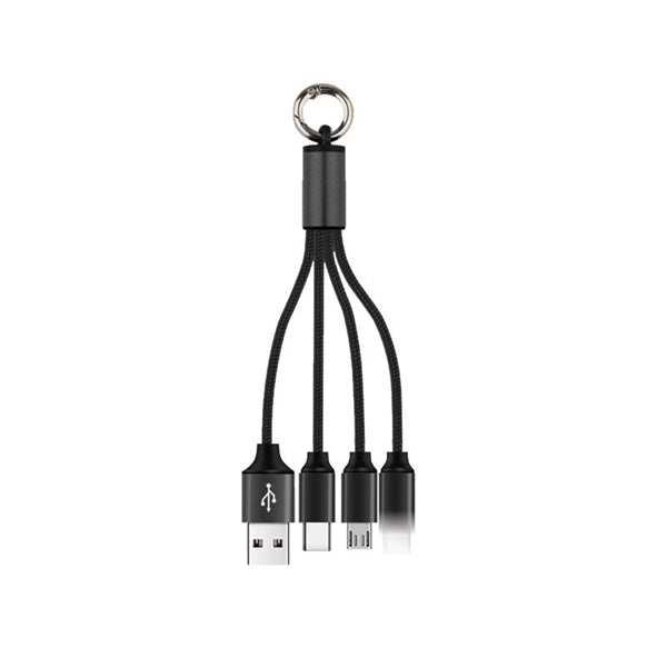 3-in-1 Charging Cable w/ Key Ring