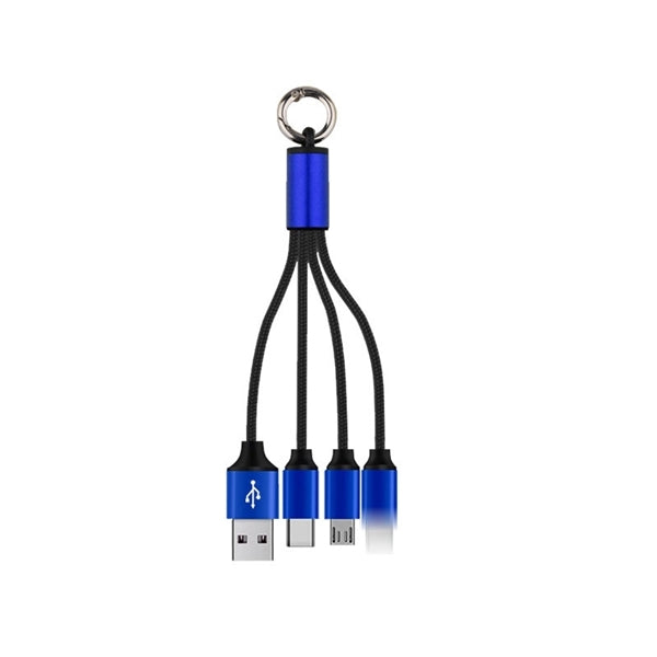 3-in-1 Charging Cable w/ Key Ring