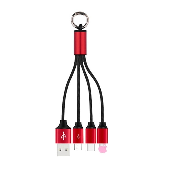 3-in-1 Charging Cable w/ Key Ring