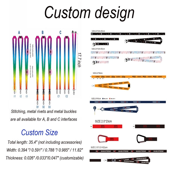 3/4" Dye Sublimated Polyester Lanyard with Lobster Claw