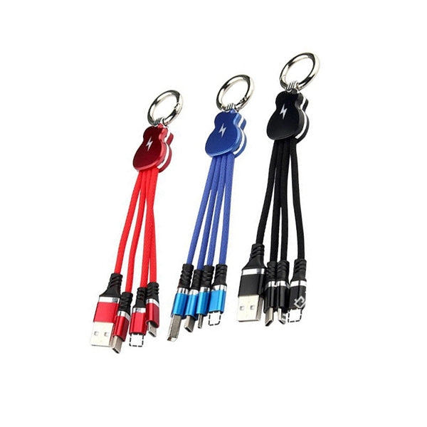 3-in-1 Charging Cable w/ Key Ring