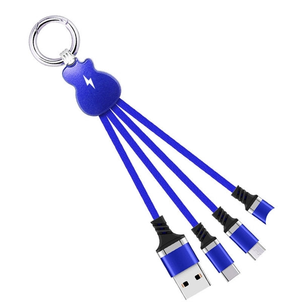 3-in-1 Charging Cable w/ Key Ring