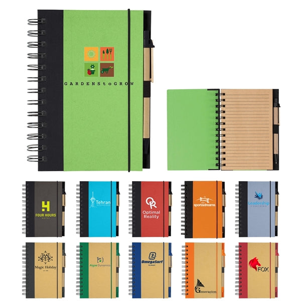 Eco-Inspired Spiral Notebook & Pen