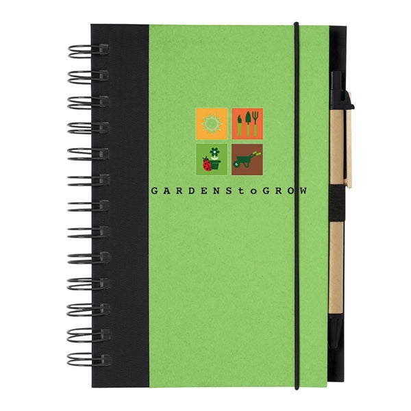 Eco-Inspired Spiral Notebook & Pen