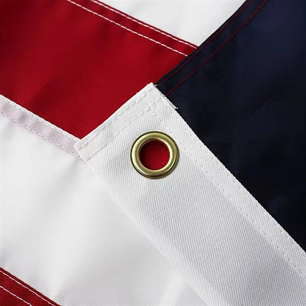 American Flag With Embroidered Stars
