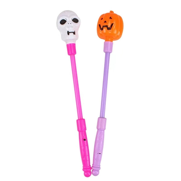 Halloween Pumpkin Skull Heads Flashing Wands