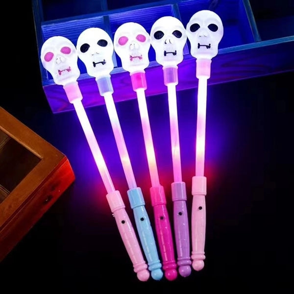 Halloween Pumpkin Skull Heads Flashing Wands