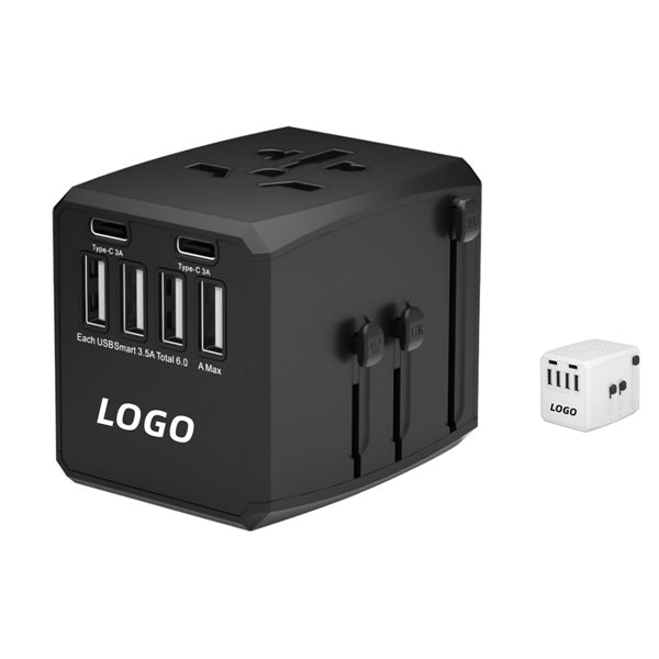 4 Usb Ports And 2 Type-C Travel Converter Power Strip