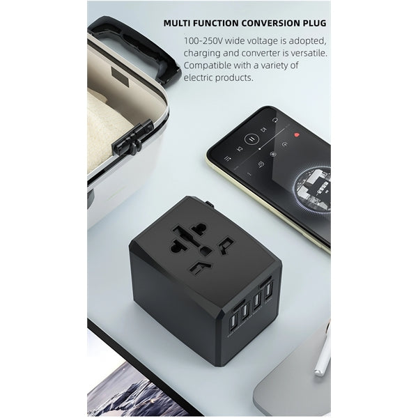 4 Usb Ports And 2 Type-C Travel Converter Power Strip