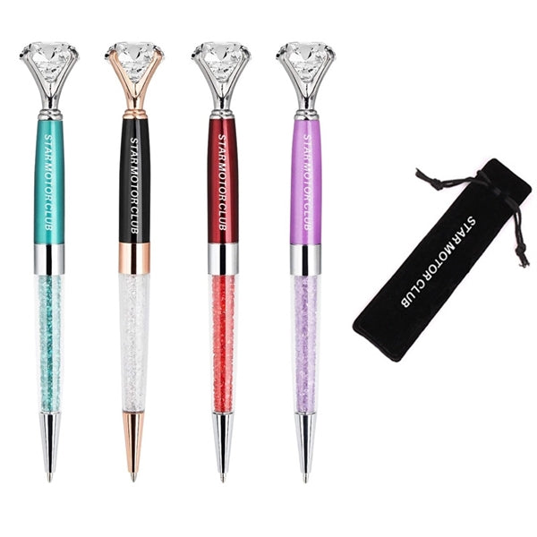 Crystal Diamond Ballpoint Pen With A Pouch