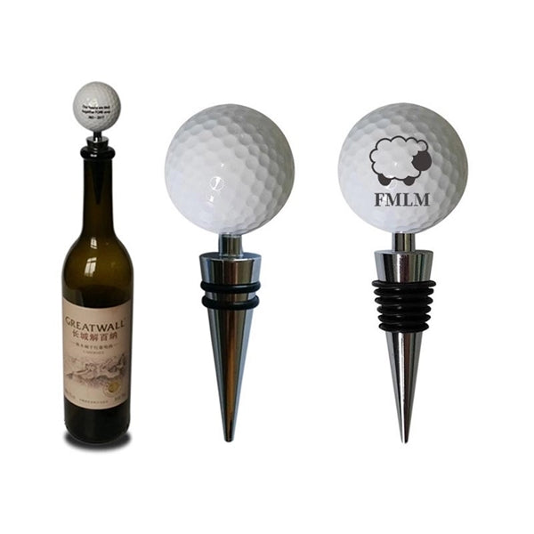 Golf Ball Shaped Wine Cork Bottle Stopper