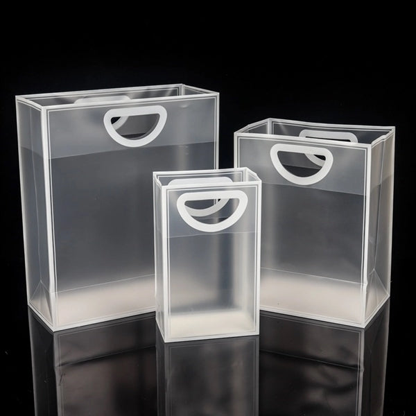 Frosted Plastic Bags With Die Cut Handle