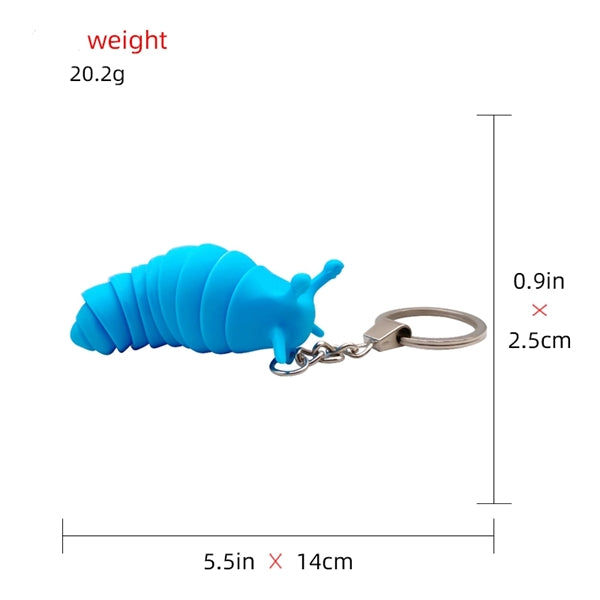 Mini Fidget Slug Key-Chain Toys