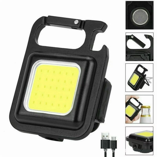 Cob Pocket Light Multifunctional Keychain With Bottle Opener