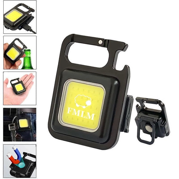 Cob Pocket Light Multifunctional Keychain With Bottle Opener