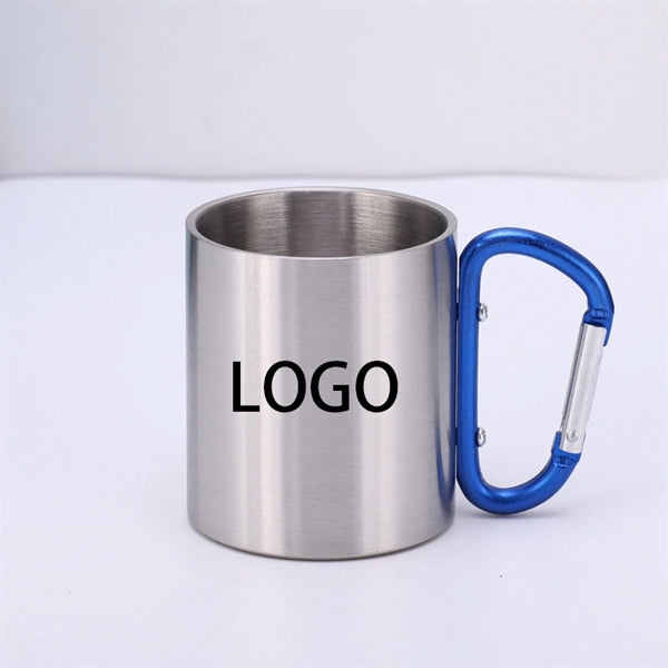 7.5Oz Stainless Steel Outdoor Carabiner Mug