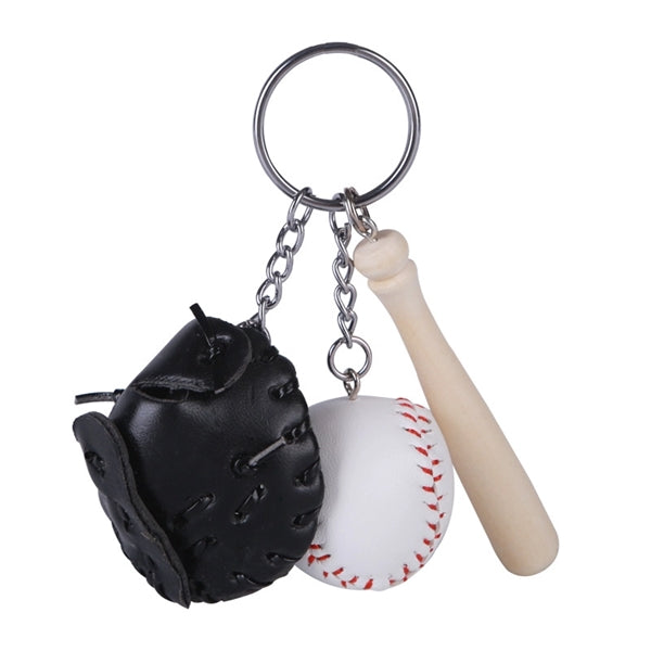 Baseball Glove & Bat Keychain