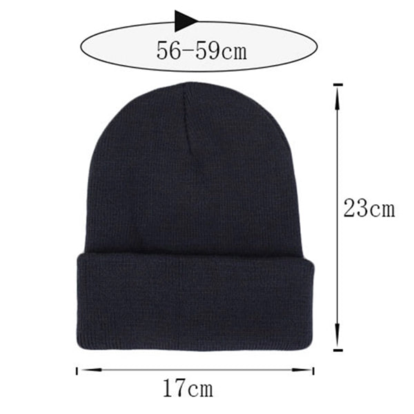 Warm Knitted Cuffed Beanie Hats