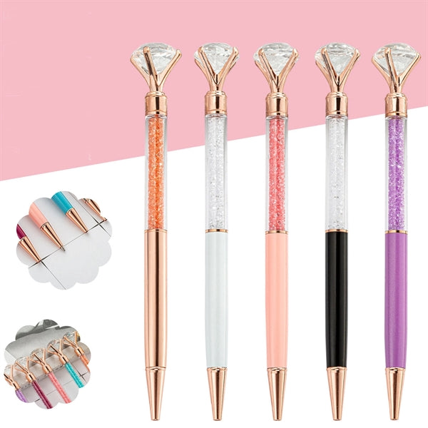 Large Diamond Metal Ballpoint Pen