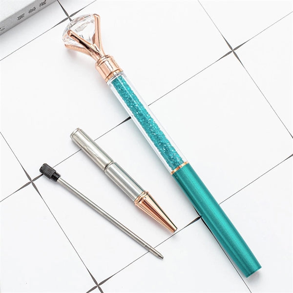 Large Diamond Metal Ballpoint Pen