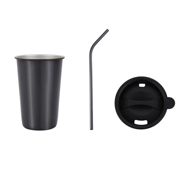 Pint Cup With Straw