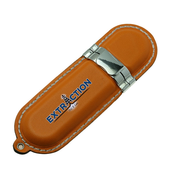 Hazelhurst Leather Round Stitch USB