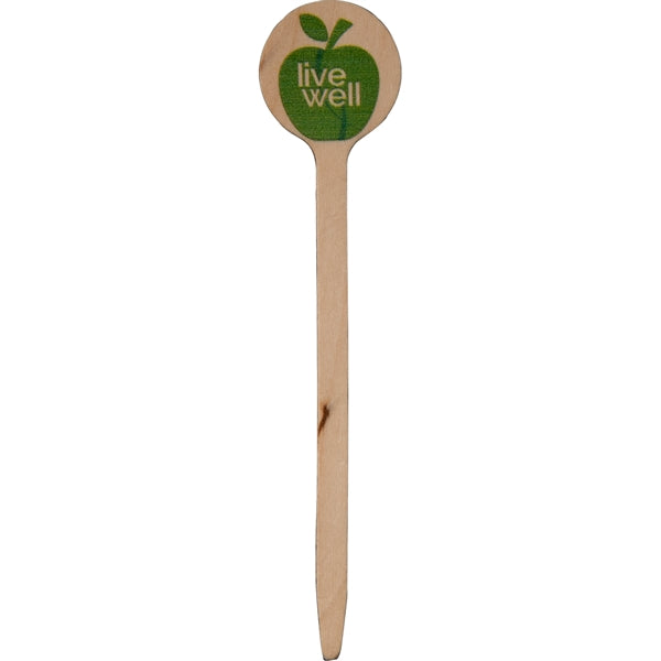 4" Round Wood Food Pick
