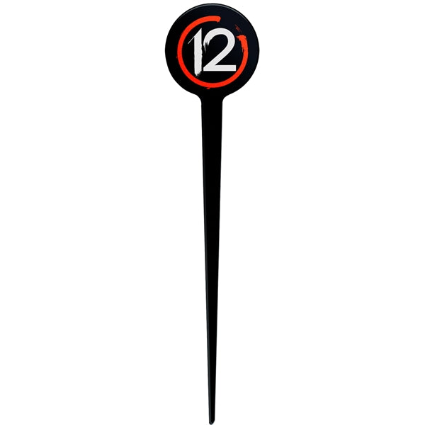 4" Round Plastic Food Pick - Colored