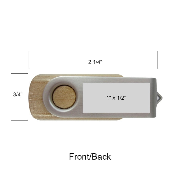 Batavia Maple Eco-Friendly Swivel USB