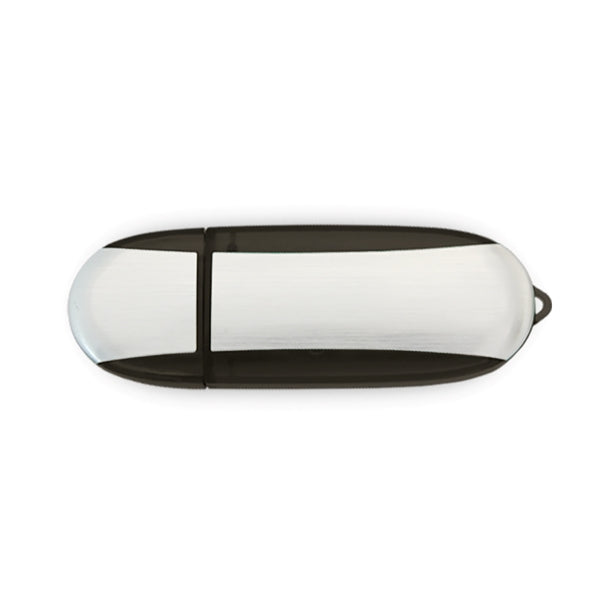 Lemont Brushed Aluminum Oval USB - Simports