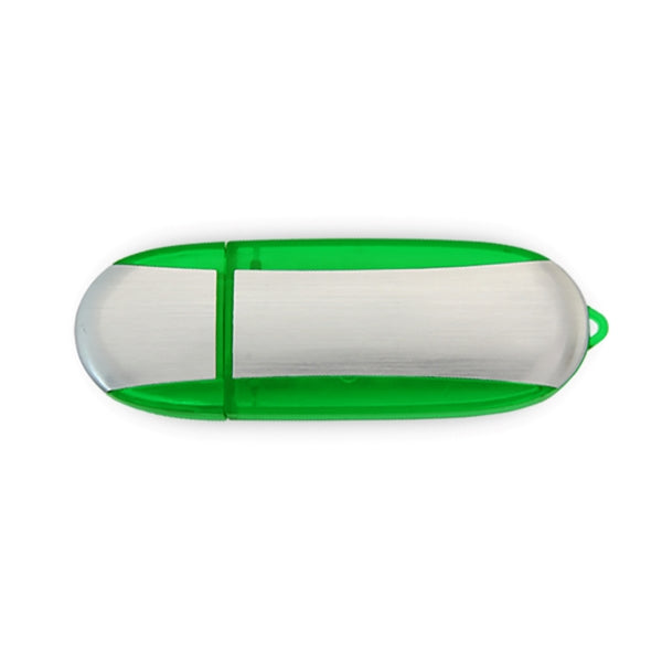 Lemont Brushed Aluminum Oval USB - Simports