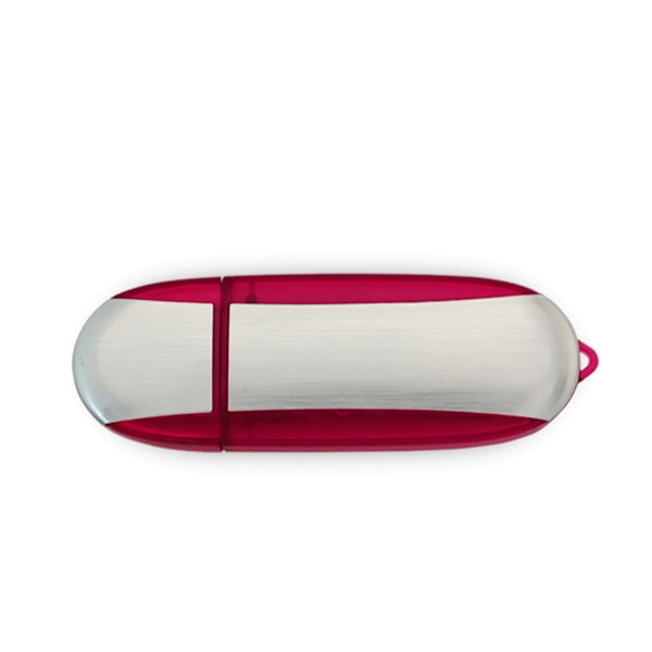 Lemont Brushed Aluminum Oval USB - Simports