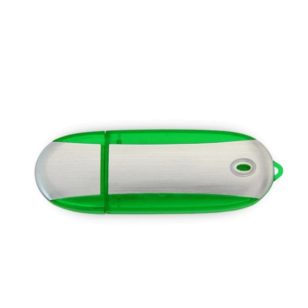 Lemont Brushed Aluminum Oval USB - Simports