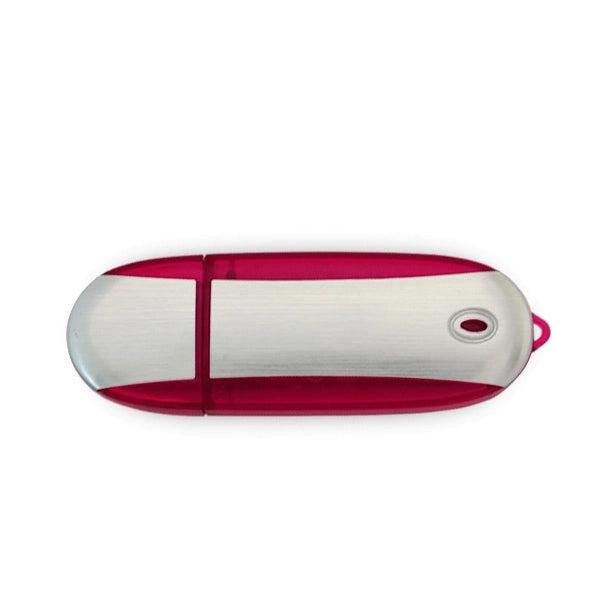 Lemont Brushed Aluminum Oval USB - Simports