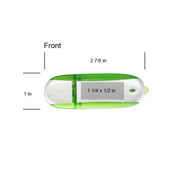 Lemont Brushed Aluminum Oval USB - Simports