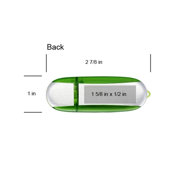 Lemont Brushed Aluminum Oval USB - Simports