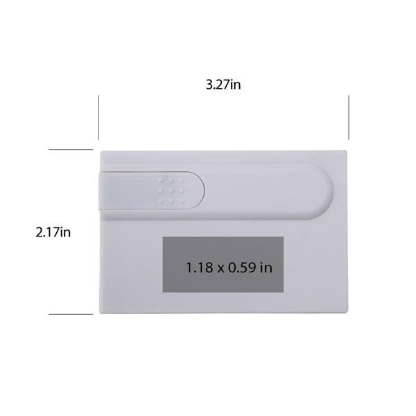 Naperville White/Off White Credit Card USB Flash Drive