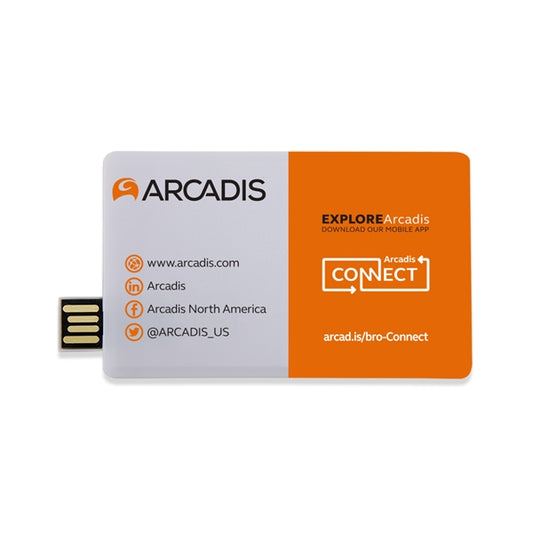 Sugar Grove White Credit Card USB Flash Drive