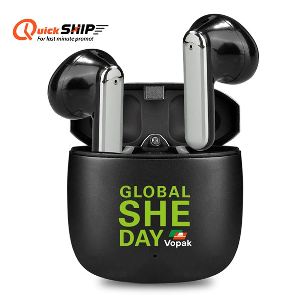 Lloyd Black Metal Wireless Earbuds
