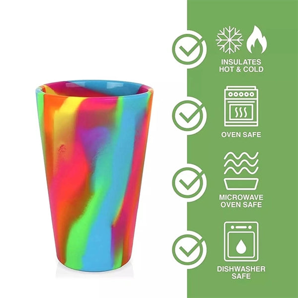 Colorful Silicone Pint Glasses